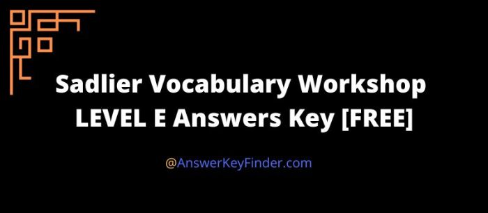 Vocabulary workshop level e unit 11