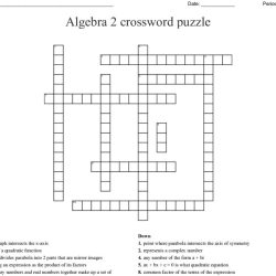 Algebra 1 crossword puzzle answers