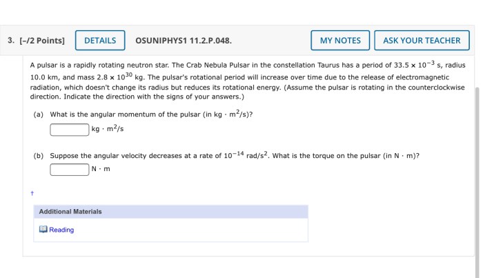 A pulsar is a rapidly rotating