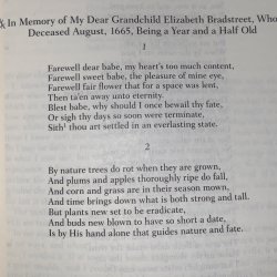 In memory of my dear grandchild elizabeth bradstreet